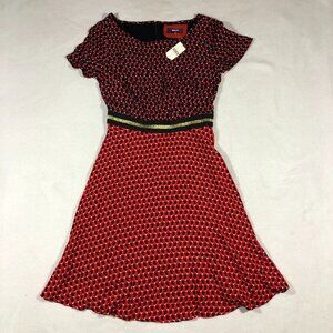 Maeve Anthropologie Dress Womens 0 Red Rabbit Carrot Novelty Print NEW NWT